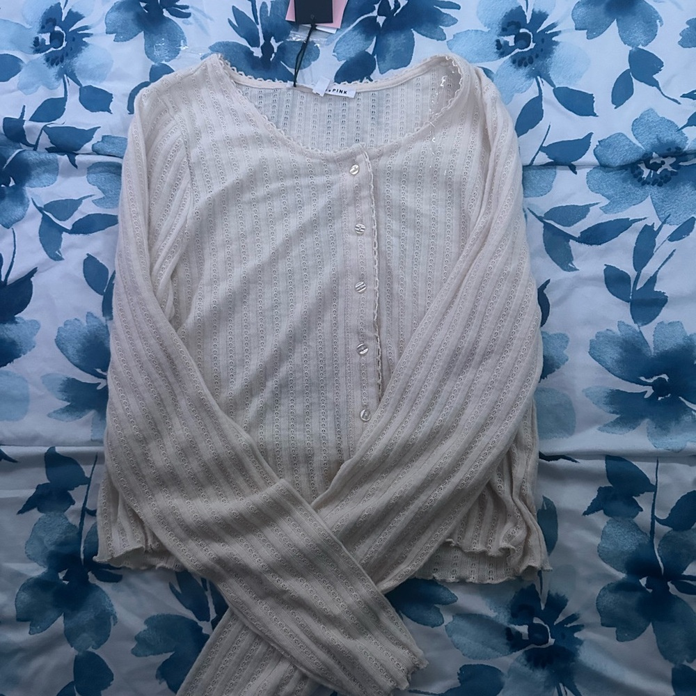 Elegant Cream Button-Up Top